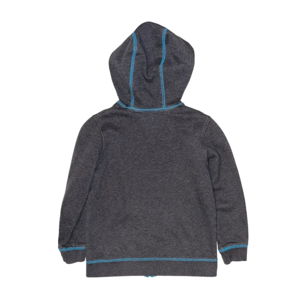 XERSION Boy's Dark Grey Full Zip Long Sleeve Hoodie Size Small 5-7
